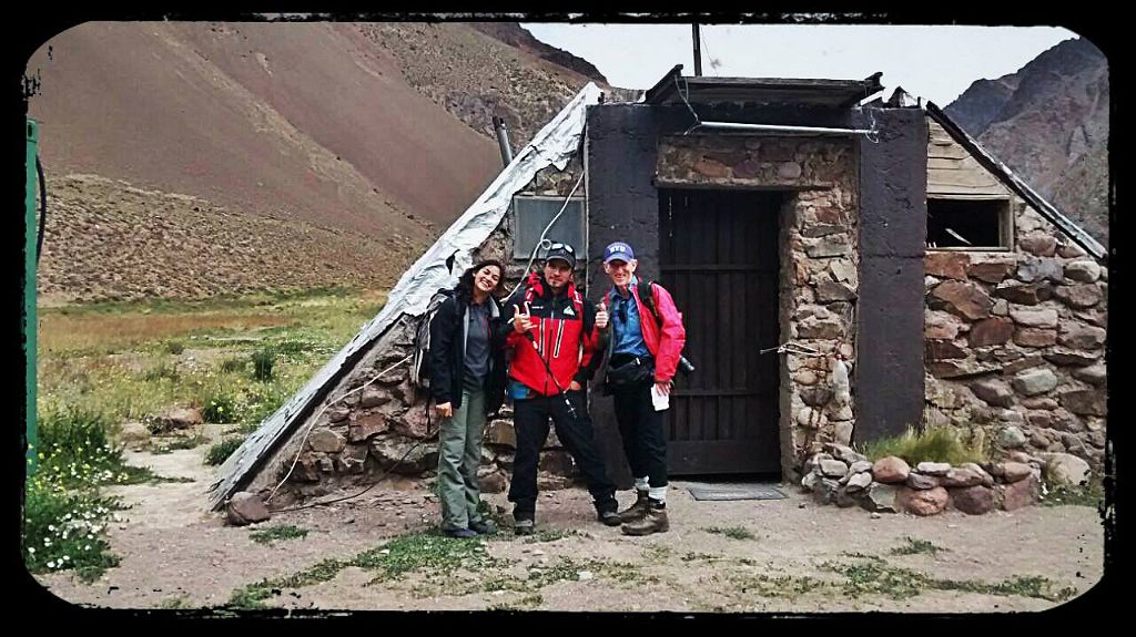 04 Guide Agustin Aramayo, Inka Expediciones Staff Carla And Jerome Ryan At Punta de Vacas 2434m Starting The Trek To Aconcagua Plaza Argentina Base Camp